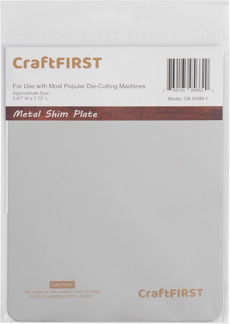 CraftFIRST Metal Shim Plate Compatible with Cuttlebug Die Cutting Machine 5.87 x 7.75" - Image 1